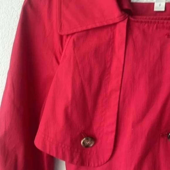 Trina Turk jacket red size Small stunning double breasted statement